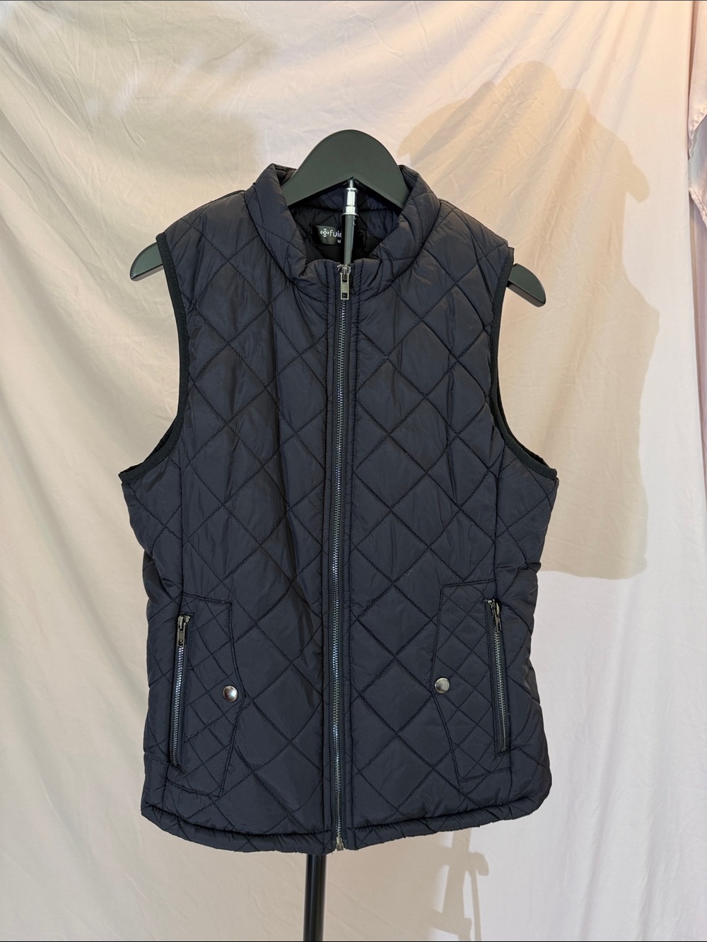 Quilted black Puffer Vest